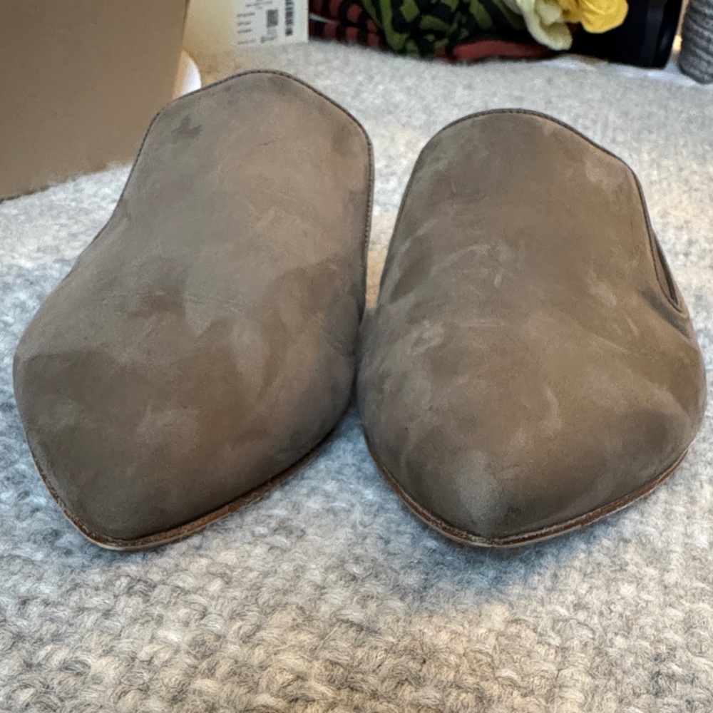 Jenni Kayne oiled leather olive mules excellent - Picture 6 of 9